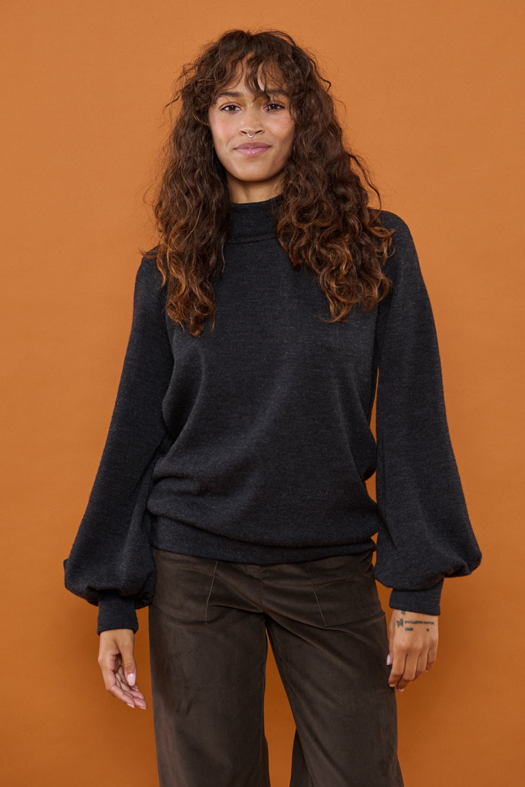 Froks Fleur Bluse / Ebony Merino wool