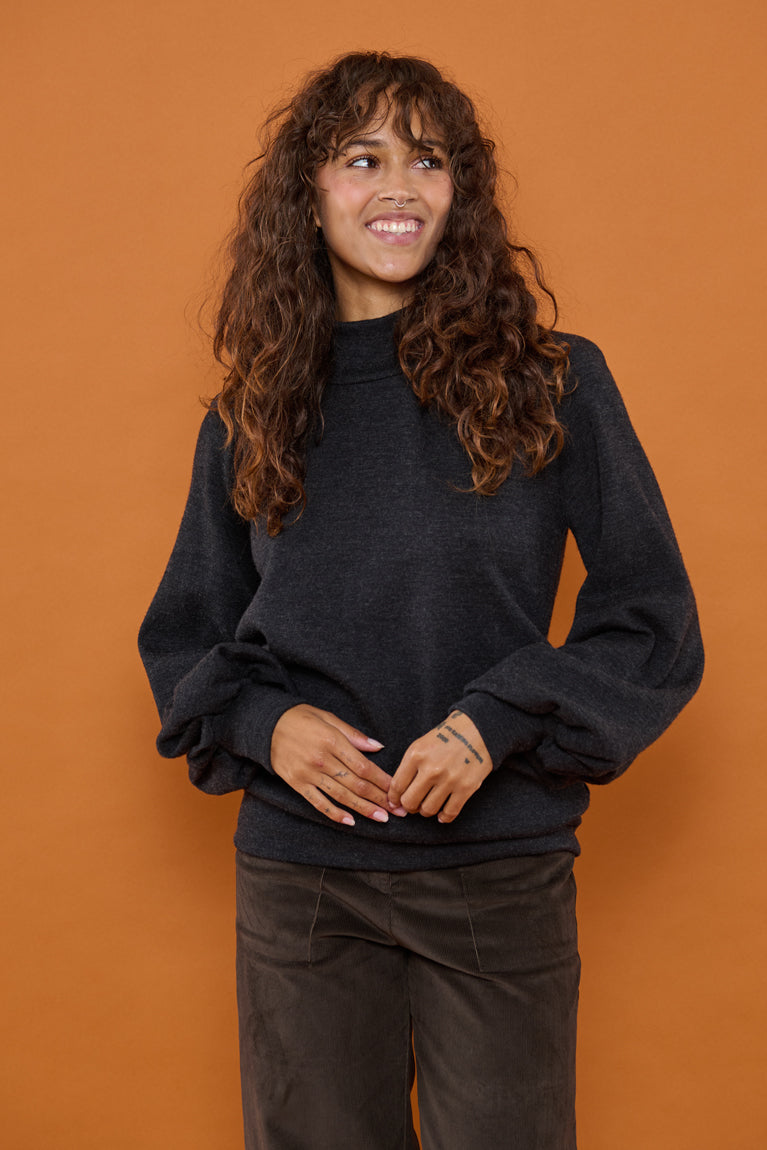 Froks Fleur Bluse / Ebony Merino wool