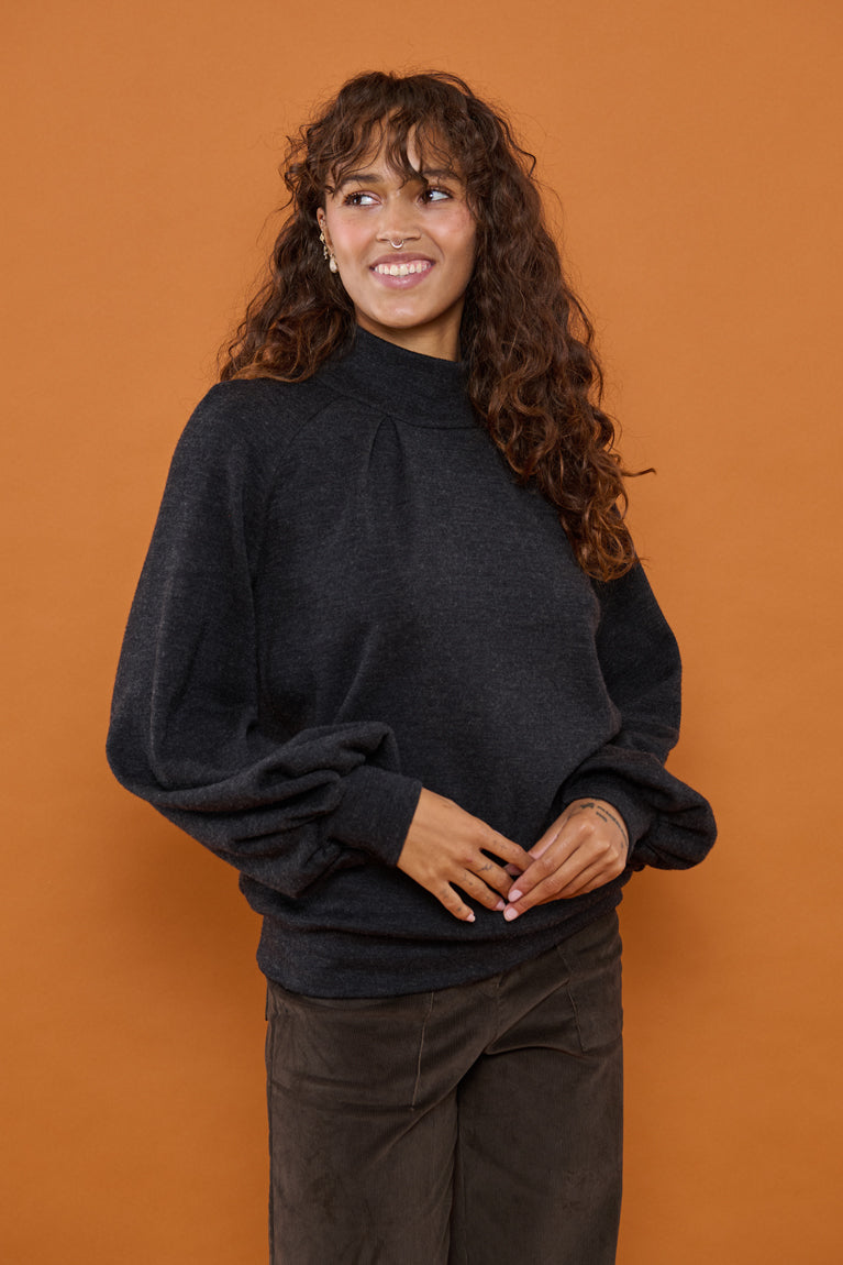 Froks Fleur Bluse / Ebony Merino wool
