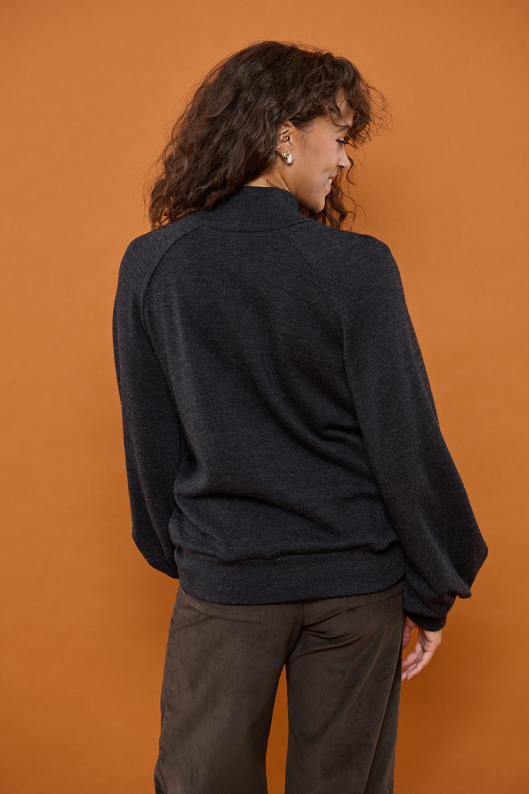 Froks Fleur Bluse / Ebony Merino wool