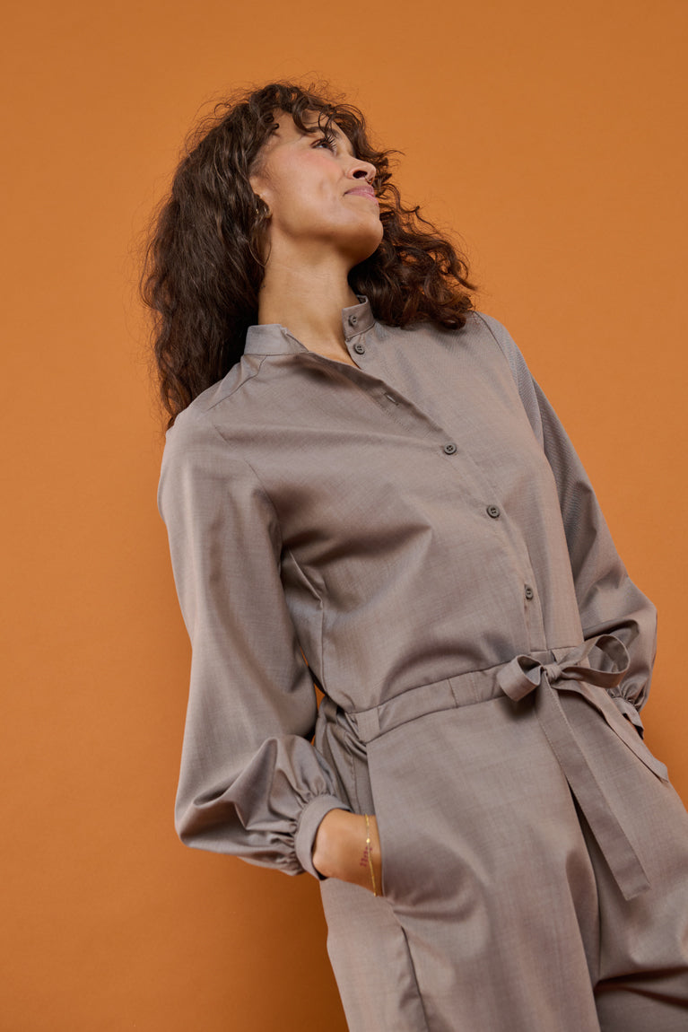 Froks Heather Buksedragt / Flint brown wool