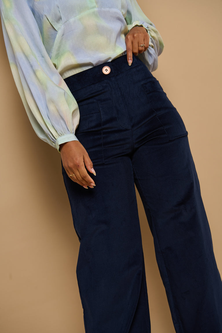 Froks Leia Bukser / Sailor blue corduroy