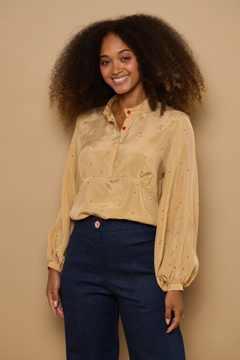 Froks Amelia Tunika Skjorte / Sahara & Watermelon drops