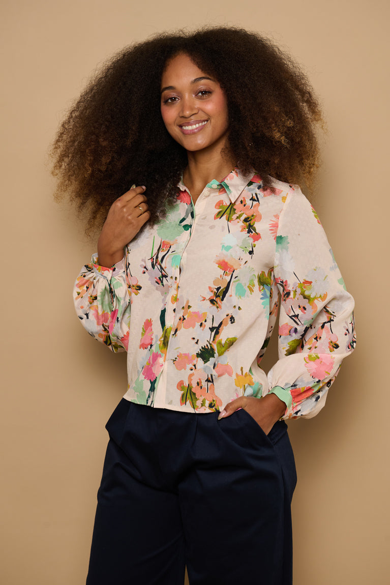 Froks Eline Skjorte / Radiant painted bouquets