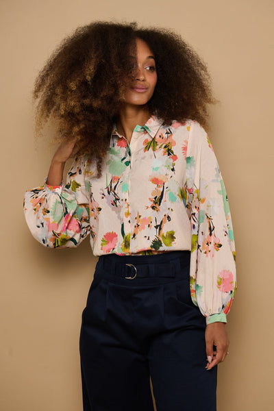 Froks Eline Skjorte / Radiant painted bouquets