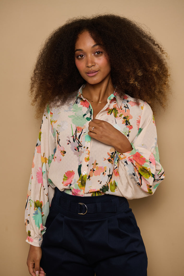 Froks Eline Skjorte / Radiant painted bouquets