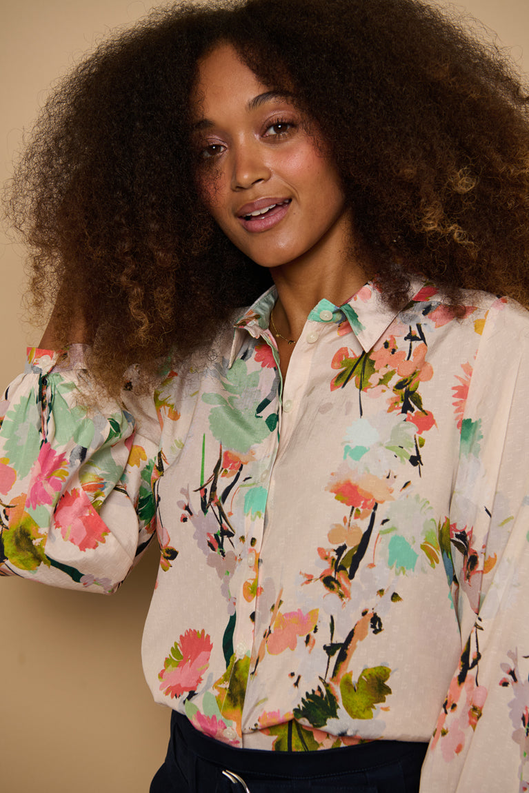 Froks Eline Skjorte / Radiant painted bouquets