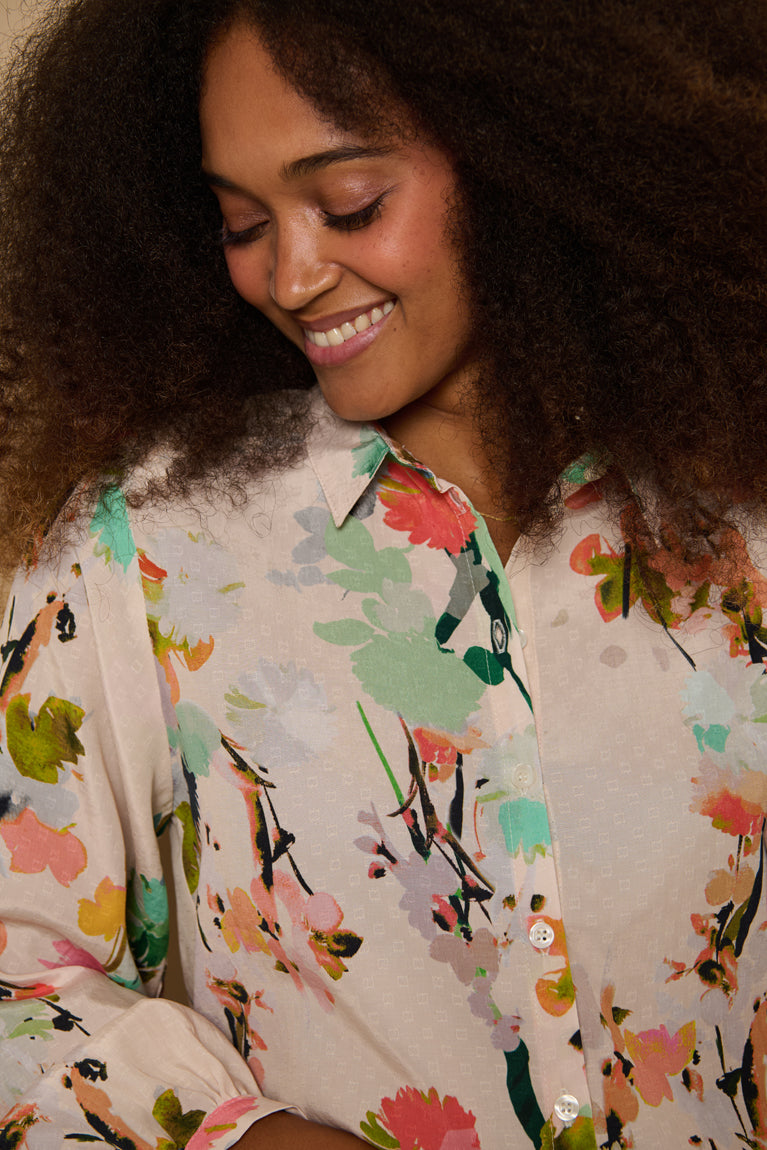 Froks Eline Skjorte / Radiant painted bouquets