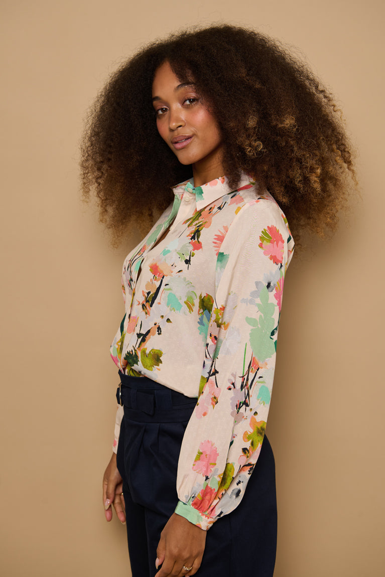 Froks Eline Skjorte / Radiant painted bouquets