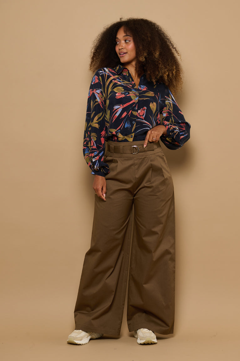 Froks Eline Skjorte / Botanical night garden