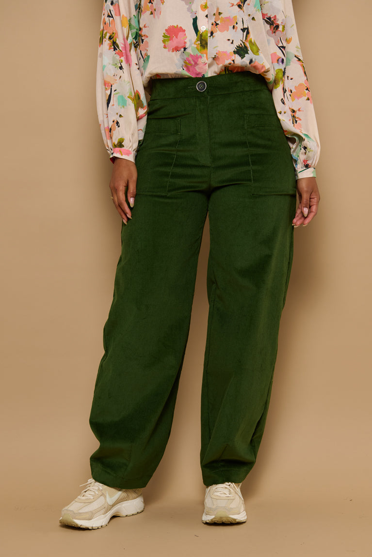 Froks Leia Bukser / Juniper green corduroy