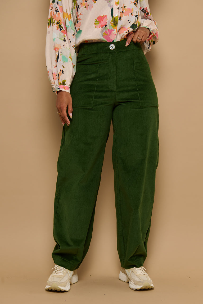 Froks Leia Bukser / Juniper green corduroy