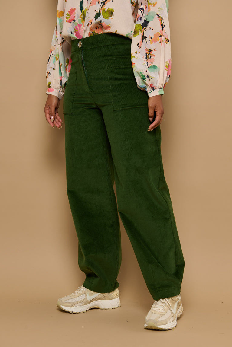 Froks Leia Bukser / Juniper green corduroy
