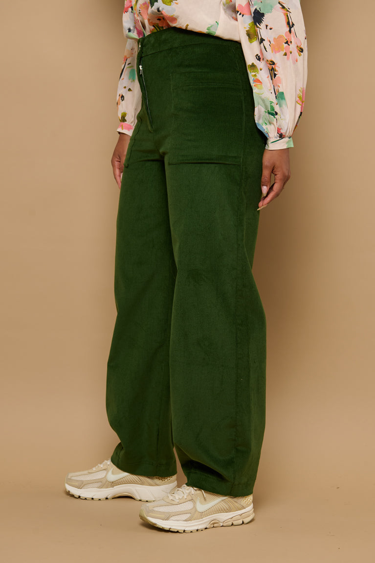Froks Leia Bukser / Juniper green corduroy