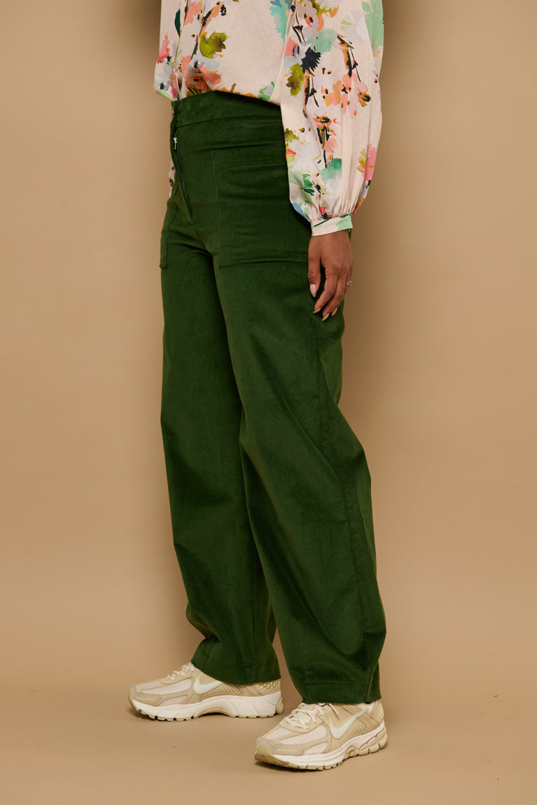 Froks Leia Bukser / Juniper green corduroy