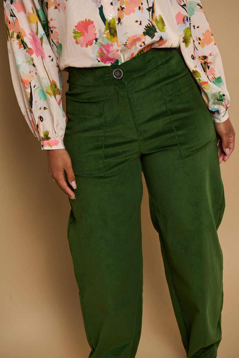 Froks Leia Bukser / Juniper green corduroy