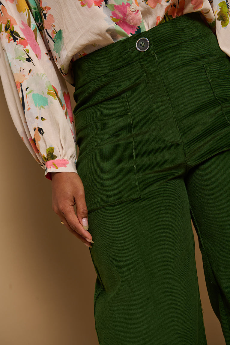 Froks Leia Bukser / Juniper green corduroy