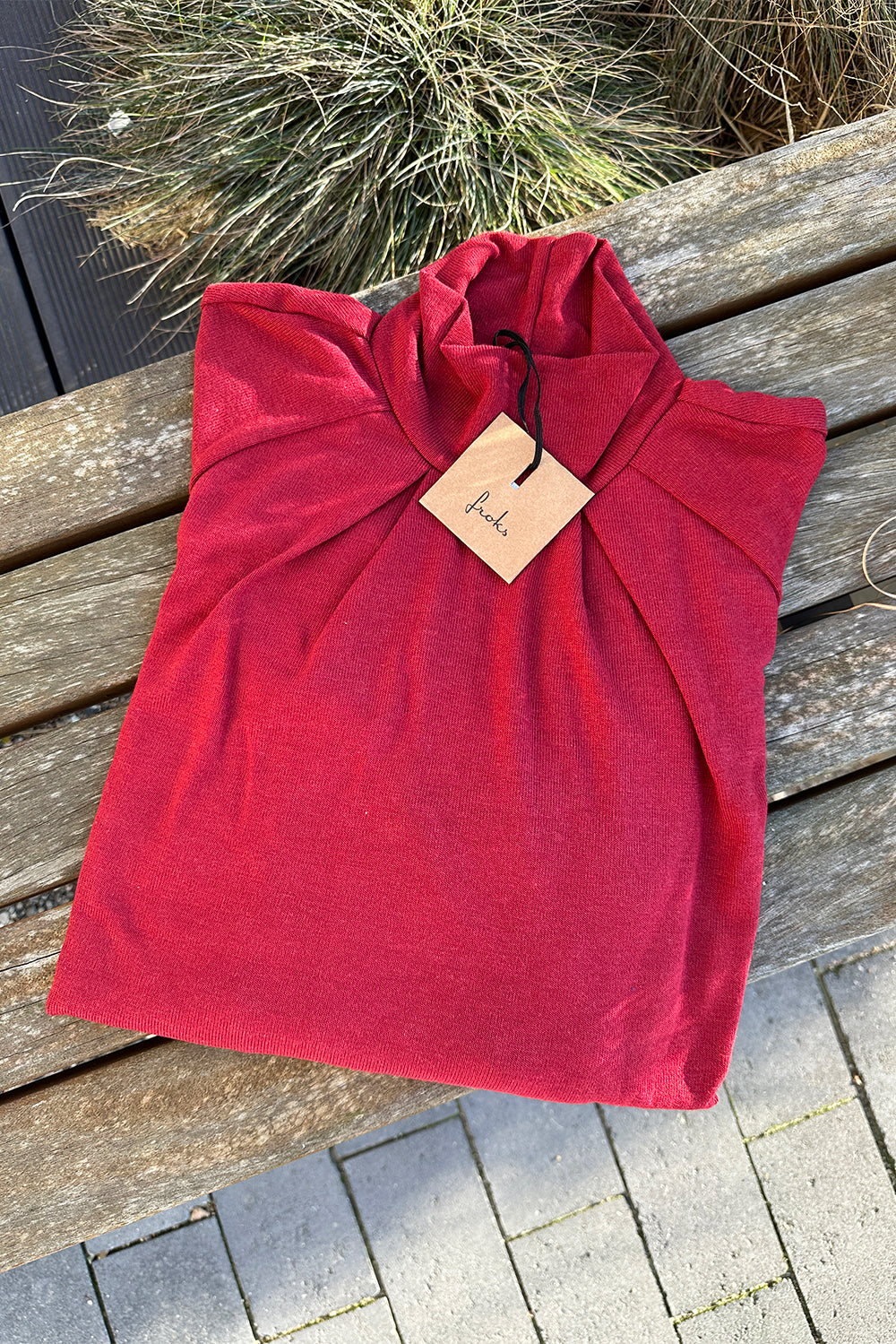 Froks Fleur Sleeve Bluse / Cherry red